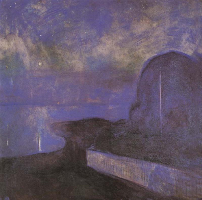 Edvard Munch Moon night oil painting image